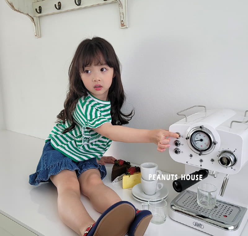 Peanuts - Korean Children Fashion - #stylishchildhood - Frill Denim Shorts - 8