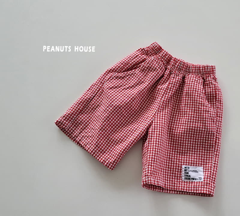Peanuts - Korean Children Fashion - #todddlerfashion - Check Shorts - 9