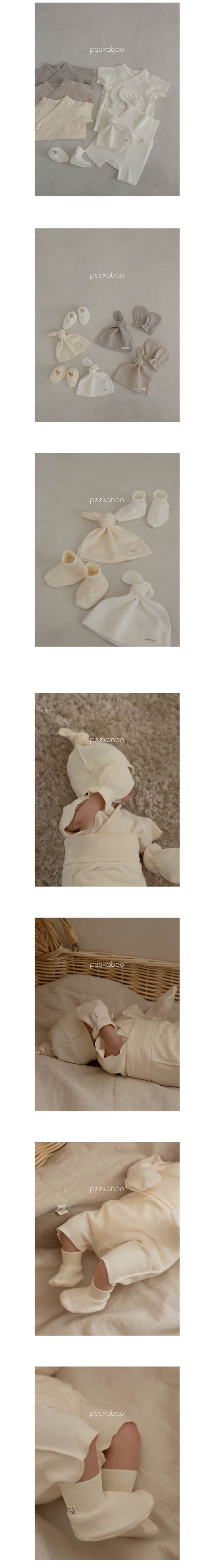 Peekaboo - Korean Baby Fashion - #onlinebabyshop - Vanila Hand Foot Wrap Set - 4