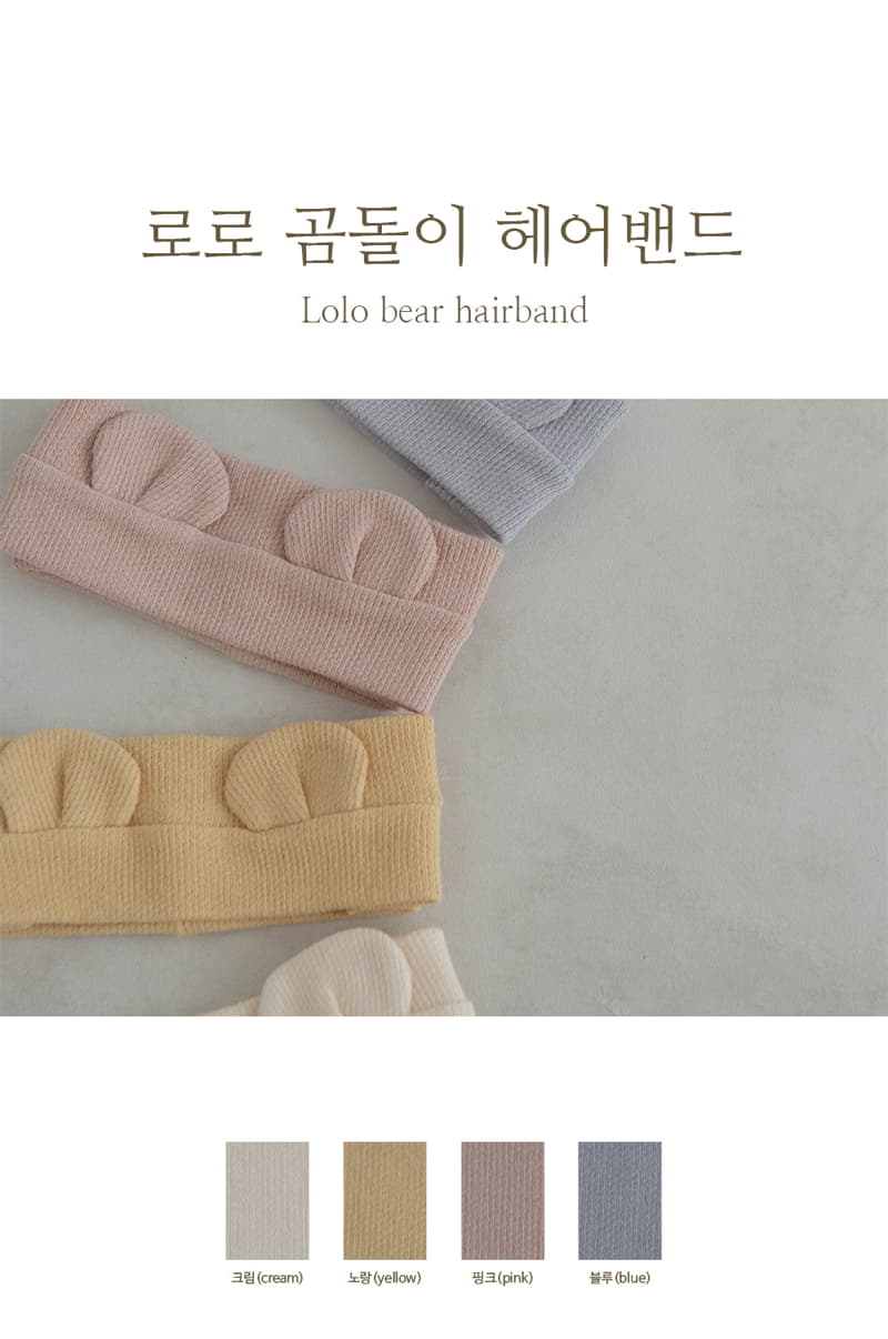 Peekaboo - Korean Baby Fashion - #babyboutique - Lolo Bear Hairband