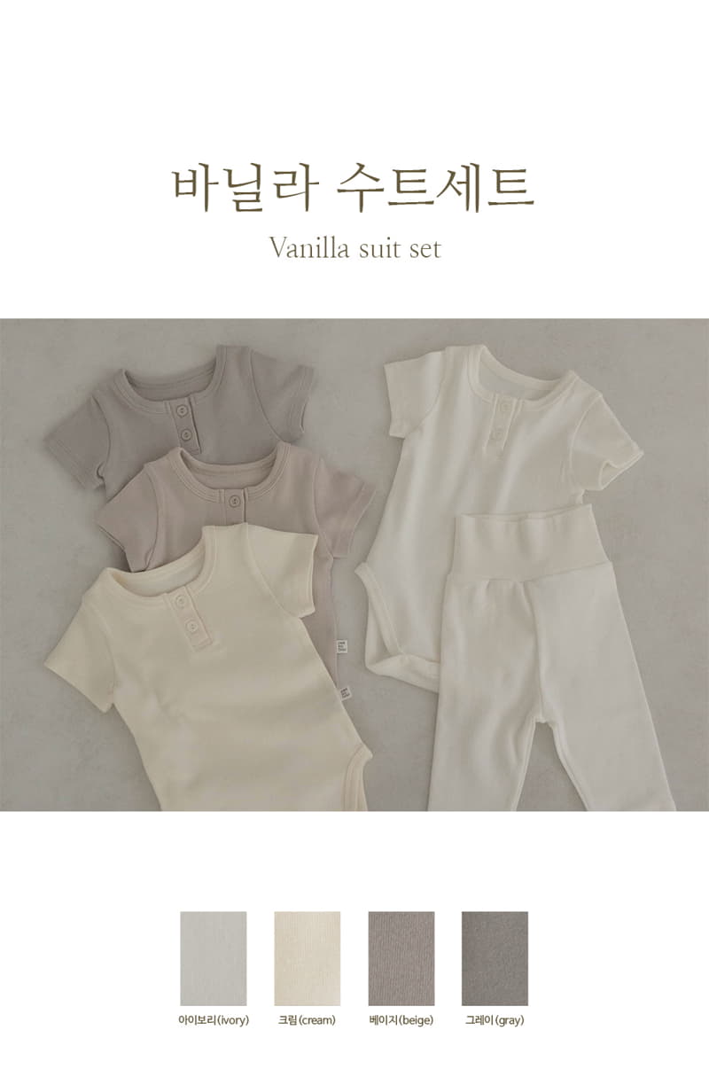 Peekaboo - Korean Baby Fashion - #babyoutfit - Vanila Bodysuit Set