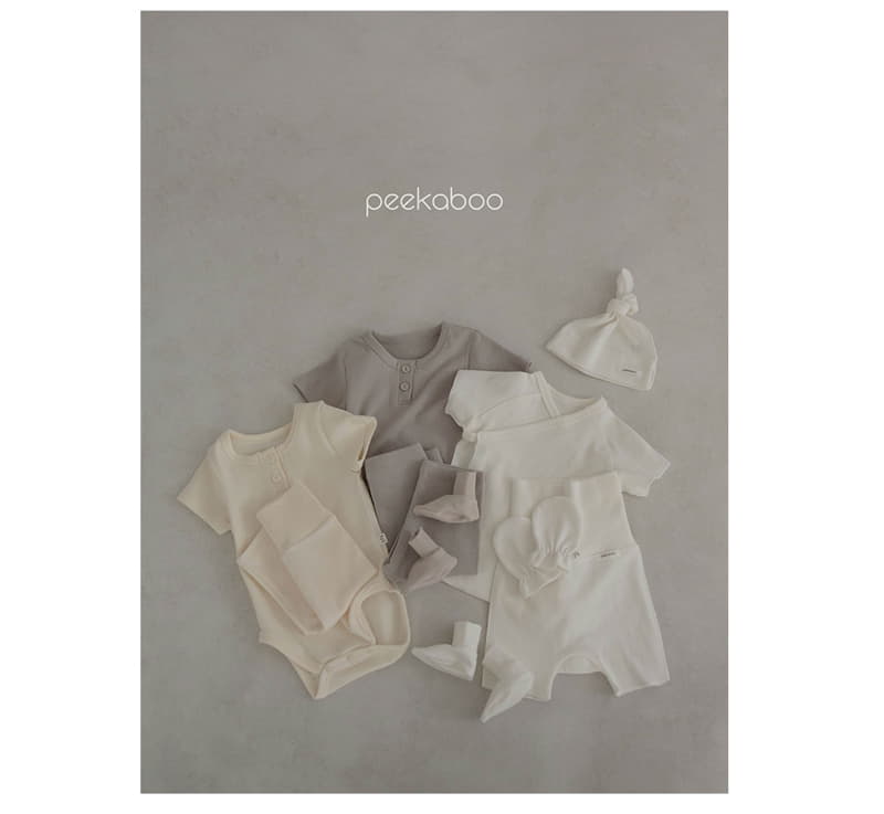 Peekaboo - Korean Baby Fashion - #onlinebabyshop - Vanila Hand Foot Wrap Set - 3