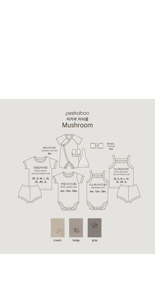 Peekaboo - Korean Children Fashion - #childofig - Mushroom Short Sleeves Easywear - 6