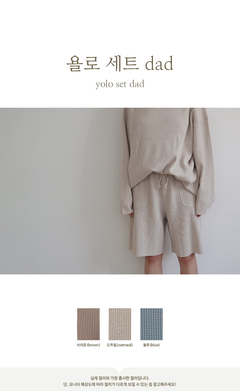 Peekaboo - Korean Women Fashion - #momslook - Yolo Top Bottom Set Dad