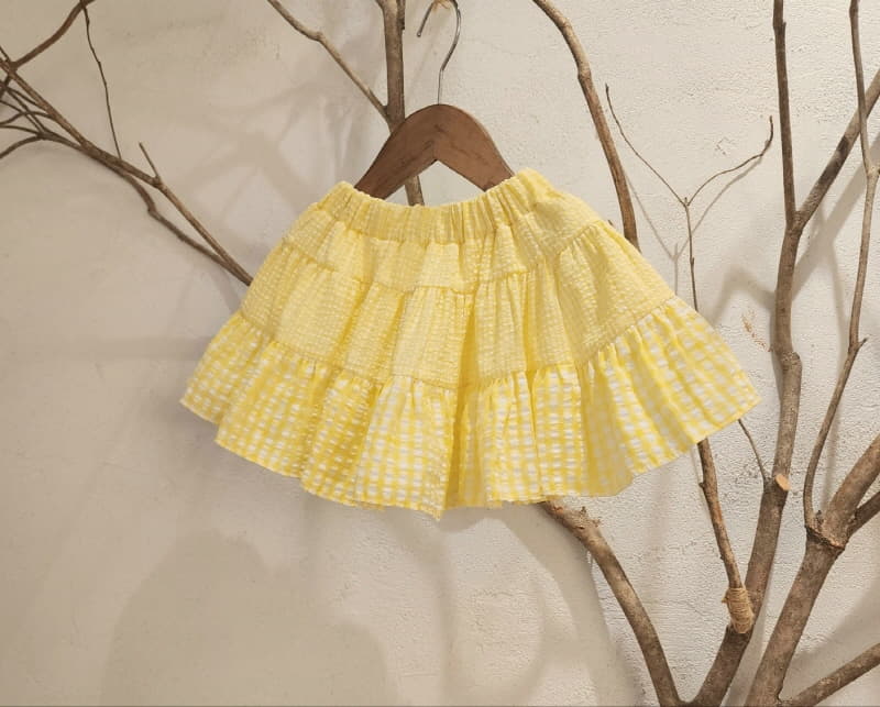 Petit Chou Chou - Korean Children Fashion - #childofig - Check Mix Whole Skirt - 2