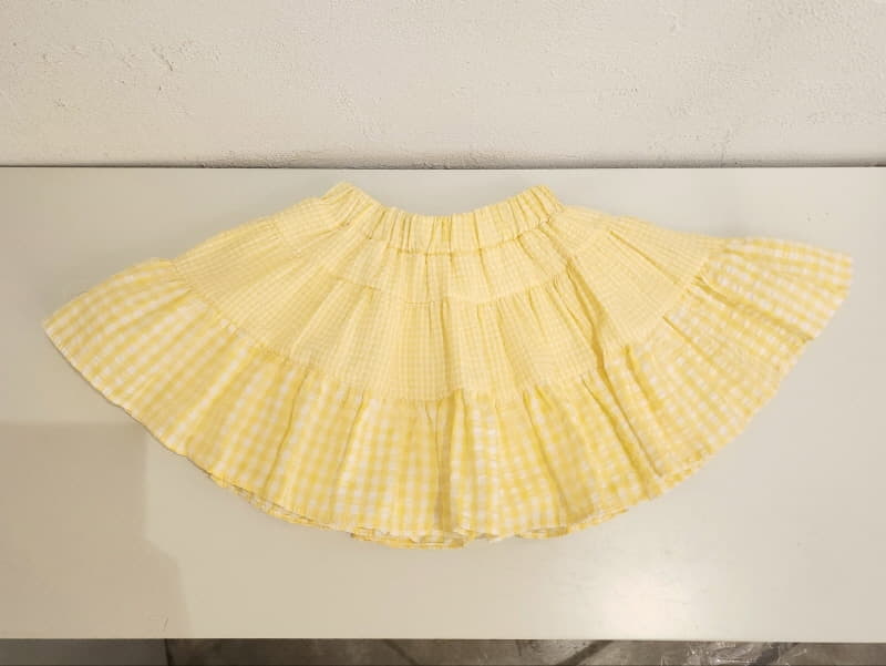 Petit Chou Chou - Korean Children Fashion - #prettylittlegirls - Check Mix Whole Skirt