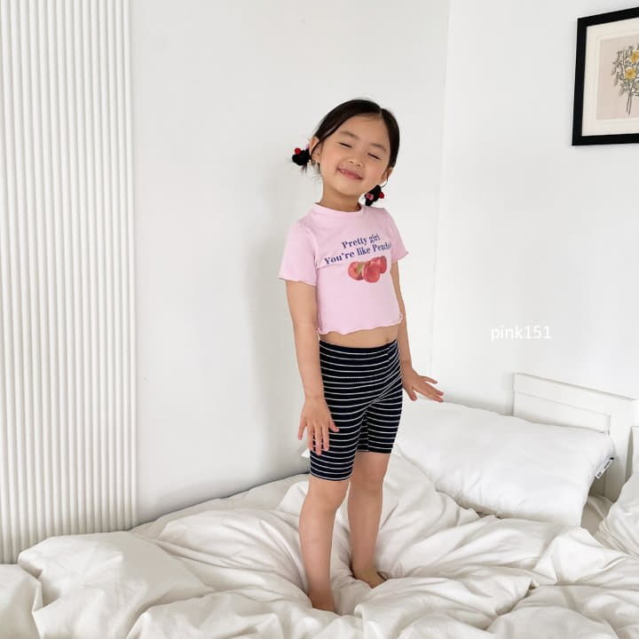 Pink151 - Korean Children Fashion - #fashionkids - Like Peach Crop Tee - 12