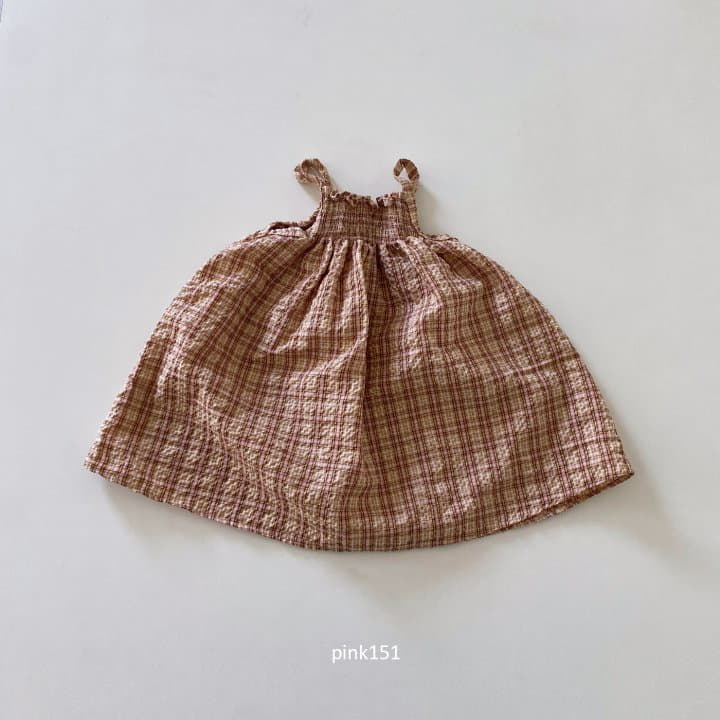 Pink151 - Korean Children Fashion - #kidsstore - Smocked Check One-piece - 4