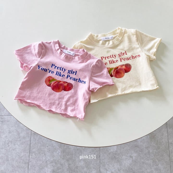 Pink151 - Korean Children Fashion - #littlefashionista - Like Peach Crop Tee