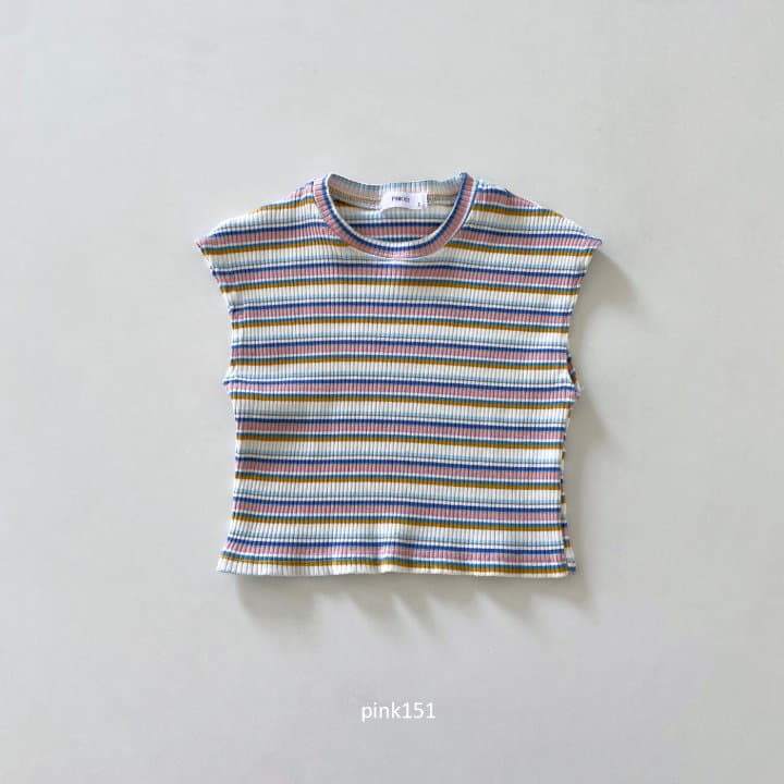 Pink151 - Korean Children Fashion - #magicofchildhood - Rainbow Rib Tee - 3