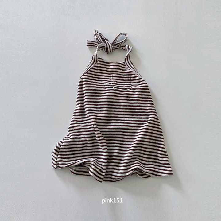 Pink151 - Korean Children Fashion - #stylishchildhood - Stripes Wholter One-piece - 6