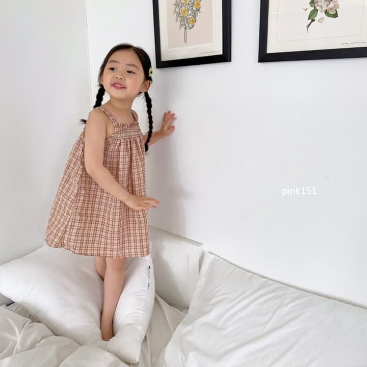 Pink151 - Korean Children Fashion - #todddlerfashion - Smocked Check One-piece - 10