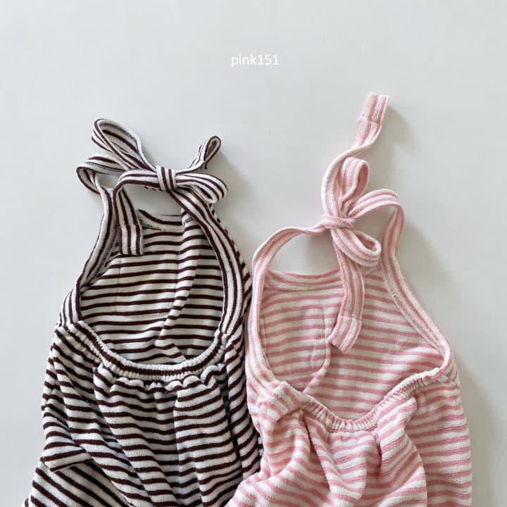 Pink151 - Korean Children Fashion - #prettylittlegirls - Stripes Wholter One-piece - 4