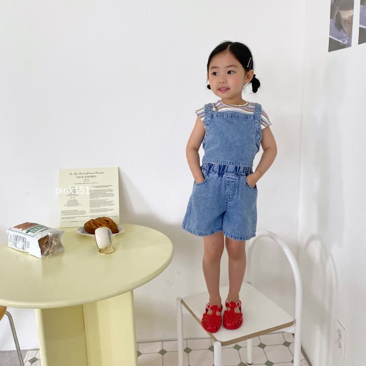 Pink151 - Korean Children Fashion - #toddlerclothing - Stone Denim Shorts - 12