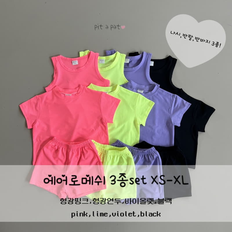 Pitapat - Korean Children Fashion - #prettylittlegirls - Airo Mesh Short Tee Sleeveless Bottom Set - 8