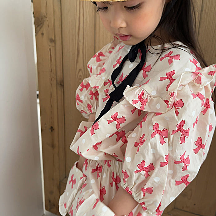 Popochichi - Korean Children Fashion - #discoveringself - Ribbon Blouse - 3