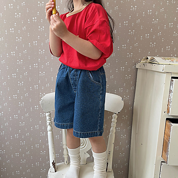 Popochichi - Korean Children Fashion - #kidsshorts - Dow Denim Pants - 7