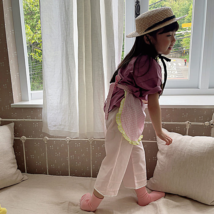 Popochichi - Korean Children Fashion - #minifashionista - Check Apron
