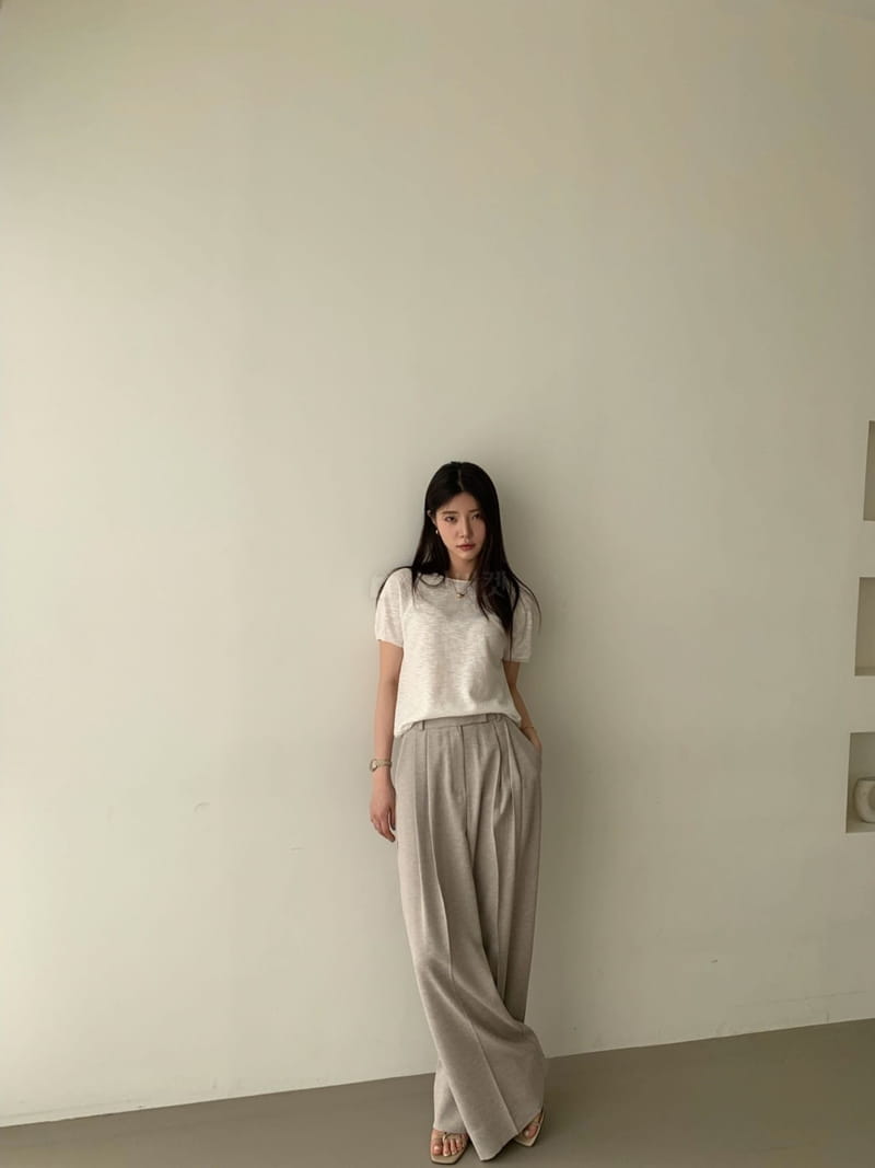 Proper - Korean Women Fashion - #womensfashion - Bian Knit Tee - 11