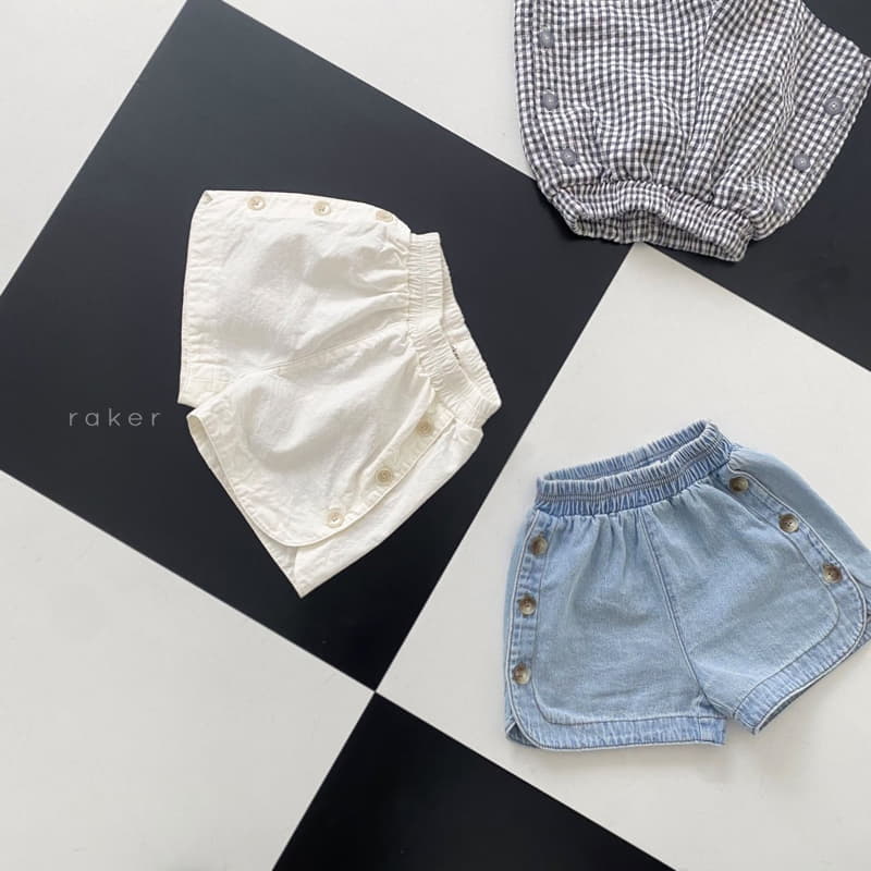Raker - Korean Children Fashion - #Kfashion4kids - Button Shorts Denim