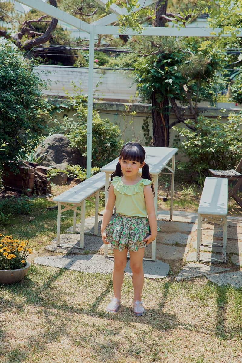 Rica - Korean Children Fashion - #fashionkids - Flower Skirt Shorts - 7