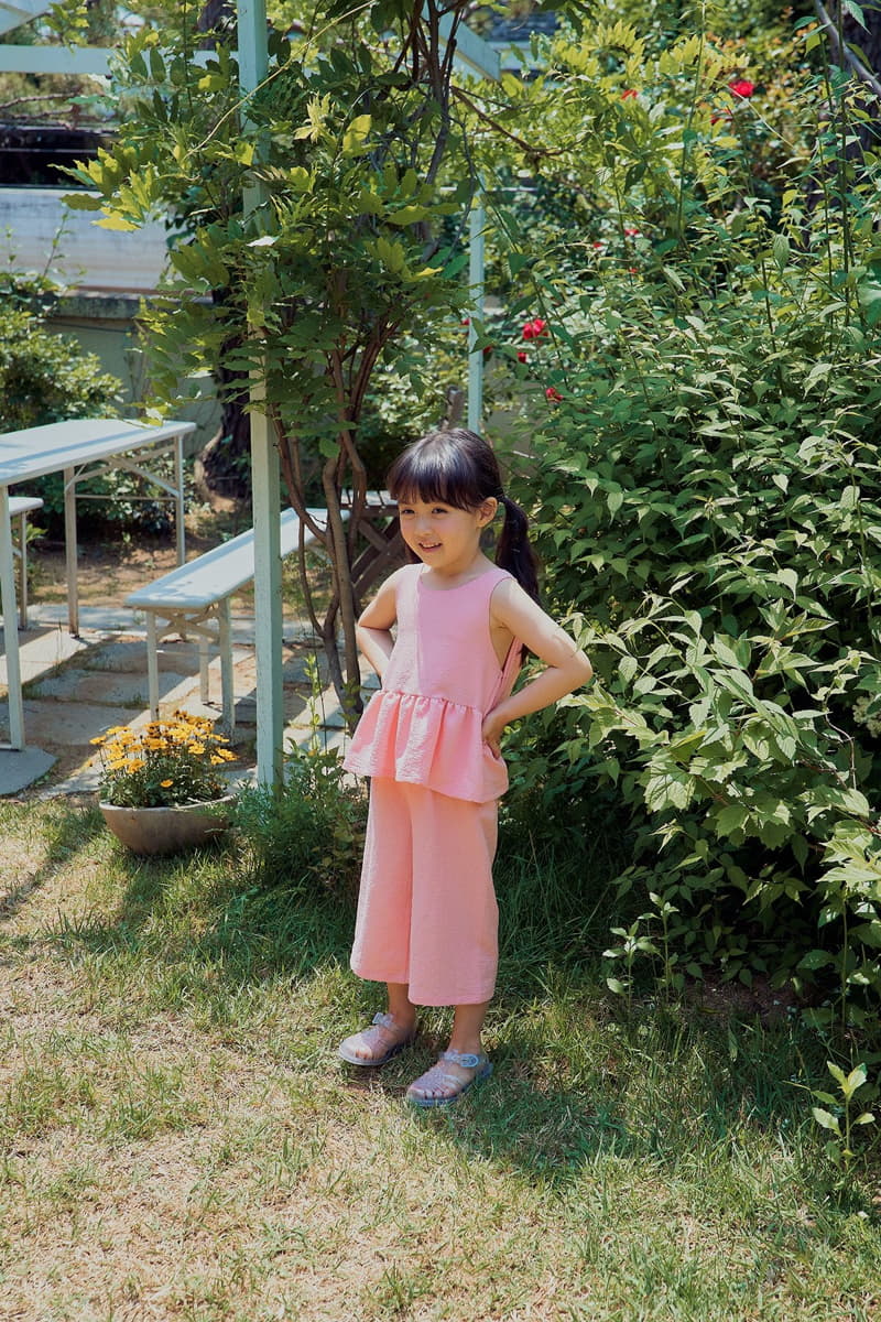 Rica - Korean Children Fashion - #kidsshorts - Big Ribbon Top Bottom Set - 3