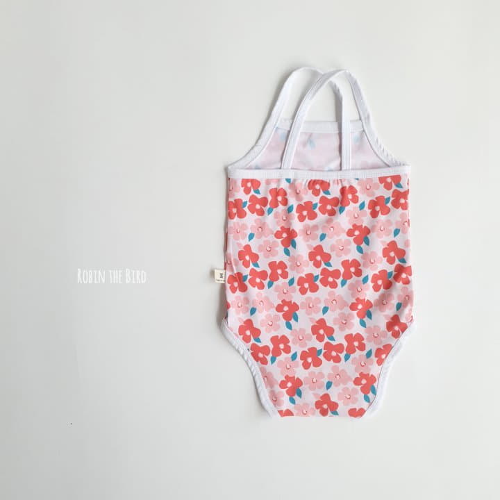 Saerobin - Korean Baby Fashion - #babyfever - Flower Swimwear Bodysuit Set - 5