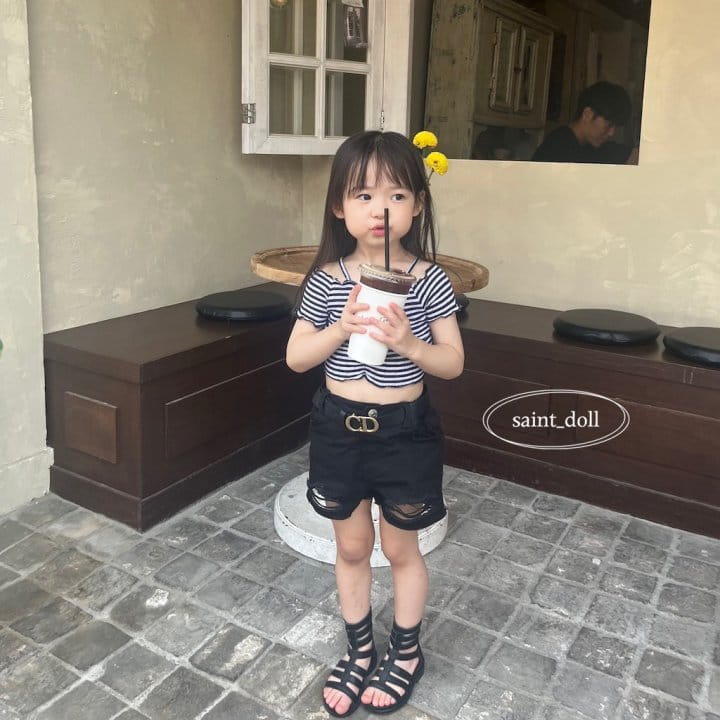 Saint Doll - Korean Children Fashion - #childofig - Marine Crop Tee - 10