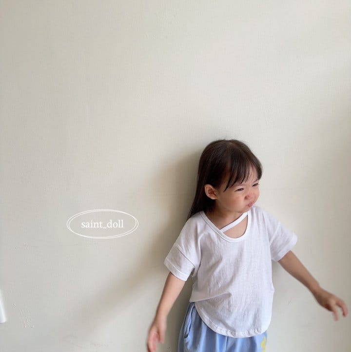 Saint Doll - Korean Children Fashion - #minifashionista - U Neck Stirng Tee - 3