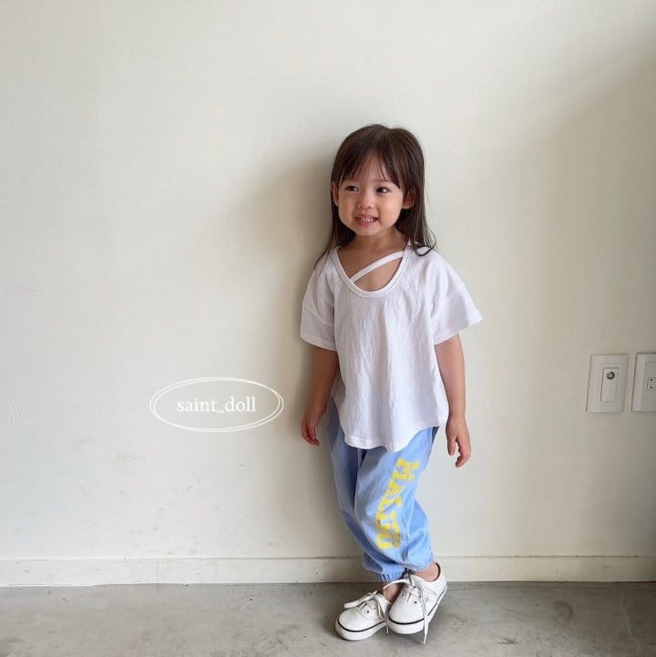 Saint Doll - Korean Children Fashion - #minifashionista - U Neck Stirng Tee - 4