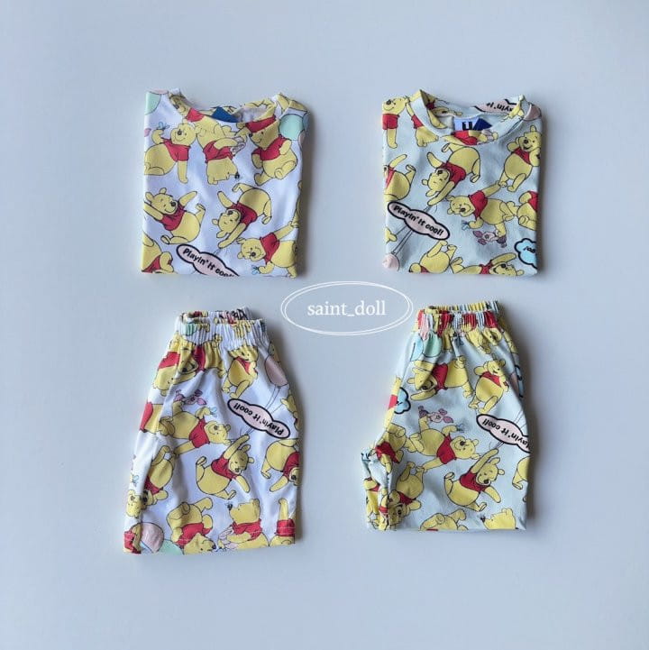 Saint Doll - Korean Children Fashion - #todddlerfashion - Pooh Home Wear Top Bottom Set - 12