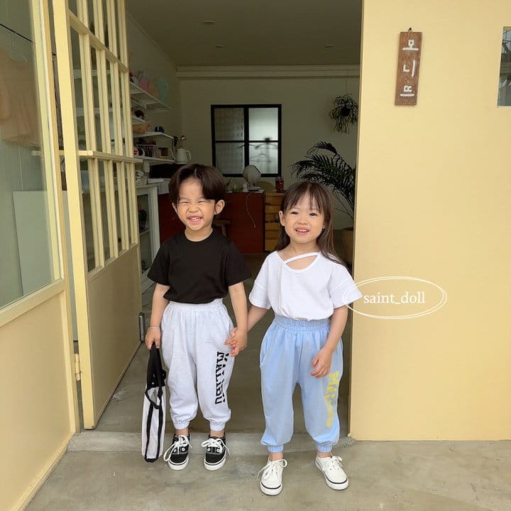 Saint Doll - Korean Children Fashion - #toddlerclothing - U Neck Stirng Tee - 6