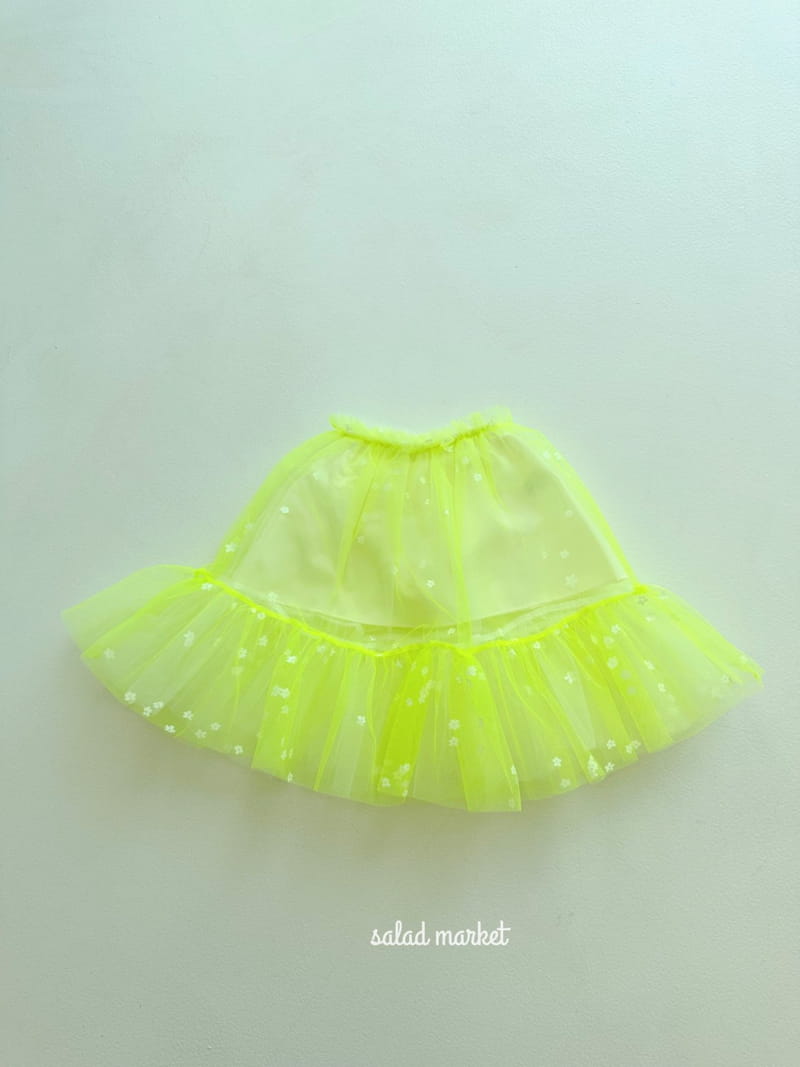 Salad Market - Korean Children Fashion - #kidsshorts - Tutu Lime Skirt - 3