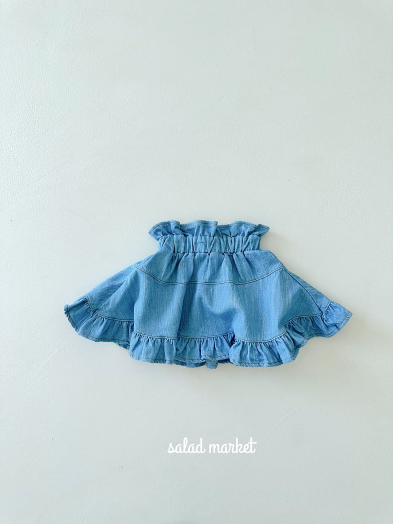 Salad Market - Korean Children Fashion - #kidsshorts - Vanila Denim Skirt - 2