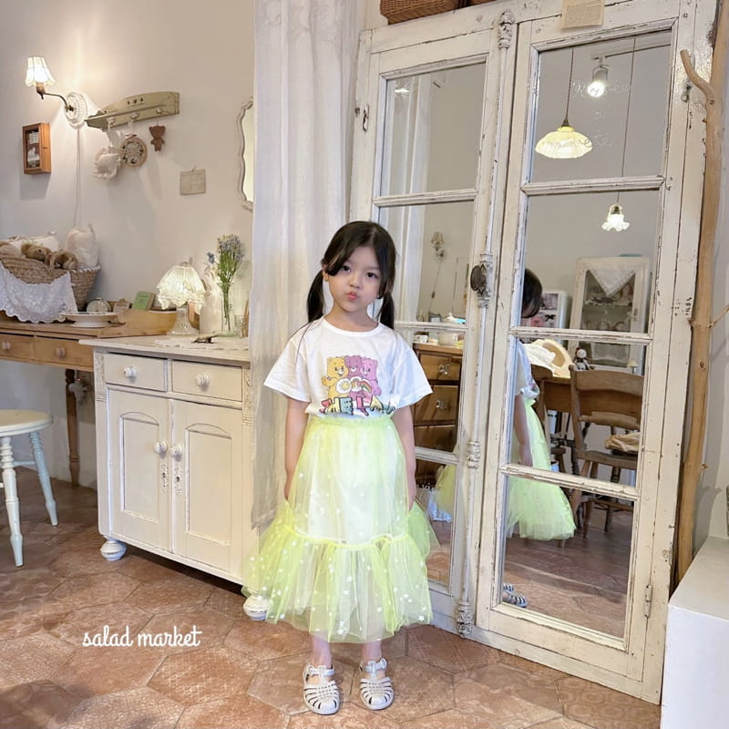 Salad Market - Korean Children Fashion - #kidsstore - Rainow Bear Tee - 12