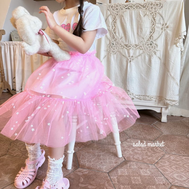 Salad Market - Korean Children Fashion - #littlefashionista - Tutu Lime Skirt - 7