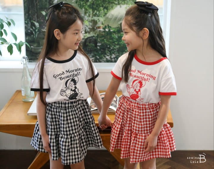 Sewing-B - Korean Children Fashion - #kidsshorts - Good Morning Tee - 9