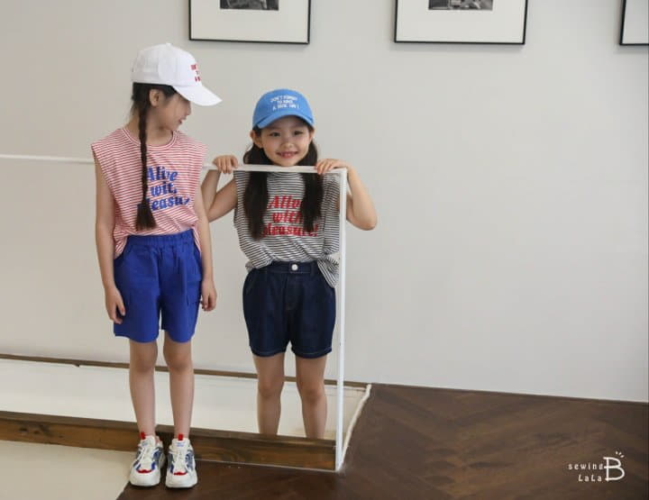 Sewing-B - Korean Children Fashion - #minifashionista - Live Stripes Sleeveless