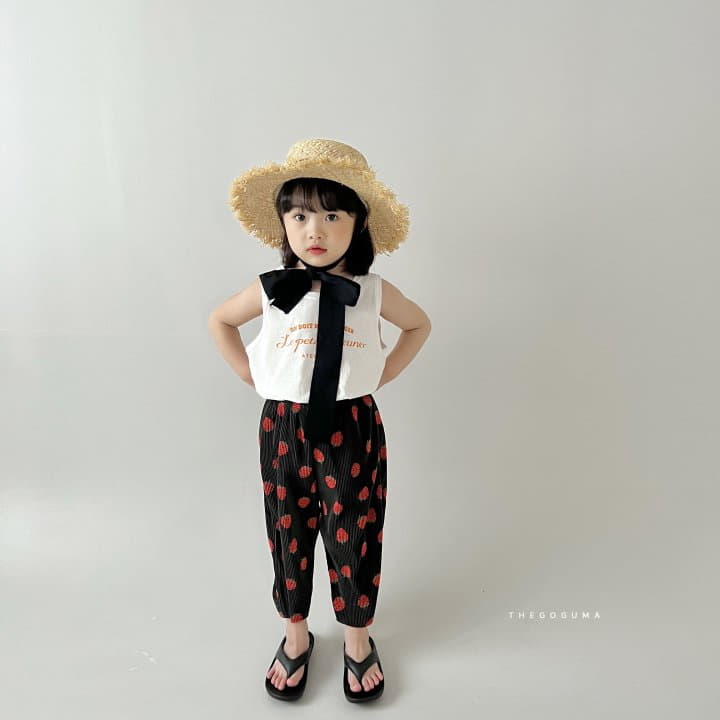 Shinseage Kids - Korean Children Fashion - #childrensboutique - Strawberry Pleats Pants - 7