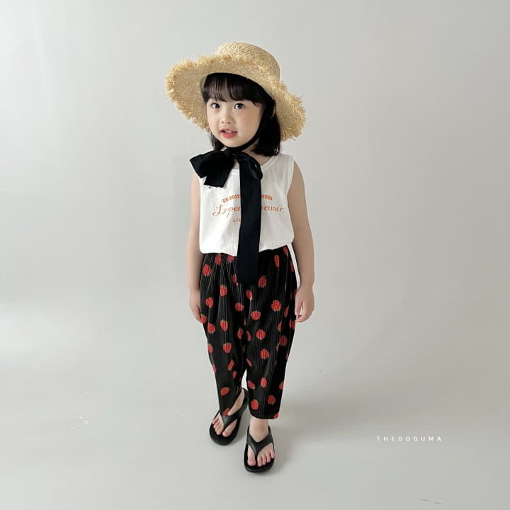 Shinseage Kids - Korean Children Fashion - #designkidswear - Strawberry Pleats Pants - 8