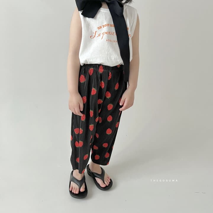 Shinseage Kids - Korean Children Fashion - #fashionkids - Strawberry Pleats Pants - 10