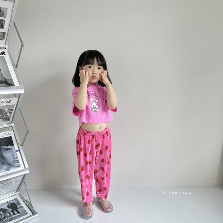 Shinseage Kids - Korean Children Fashion - #minifashionista - Strawberry Pleats Pants