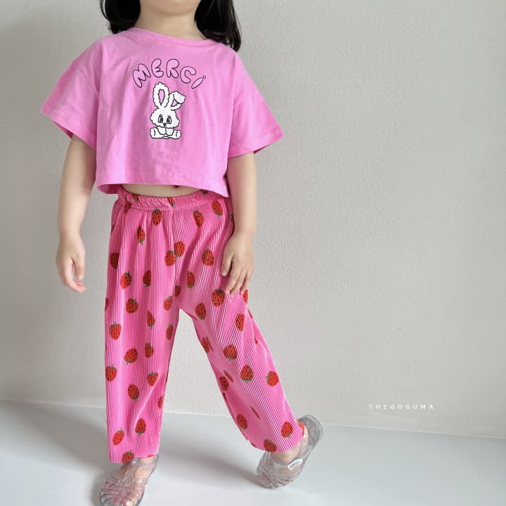 Shinseage Kids - Korean Children Fashion - #todddlerfashion - Strawberry Pleats Pants - 3