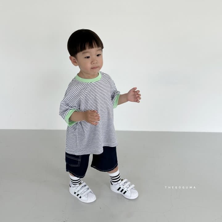 Shinseage Kids - Korean Children Fashion - #toddlerclothing - Duck Stripes Tee - 8