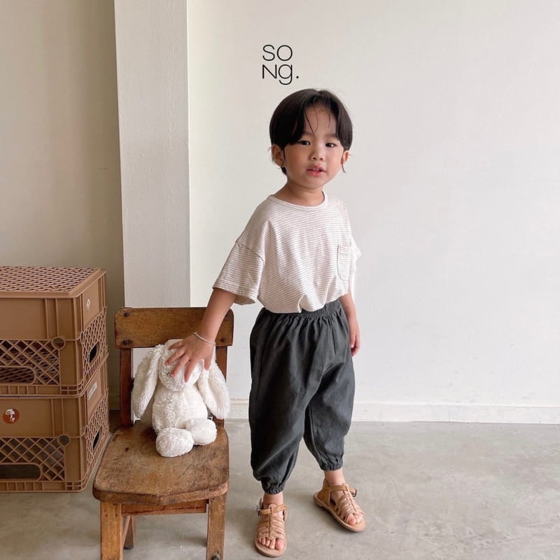 Song - Korean Children Fashion - #magicofchildhood - Pocket Piping Tee - 5