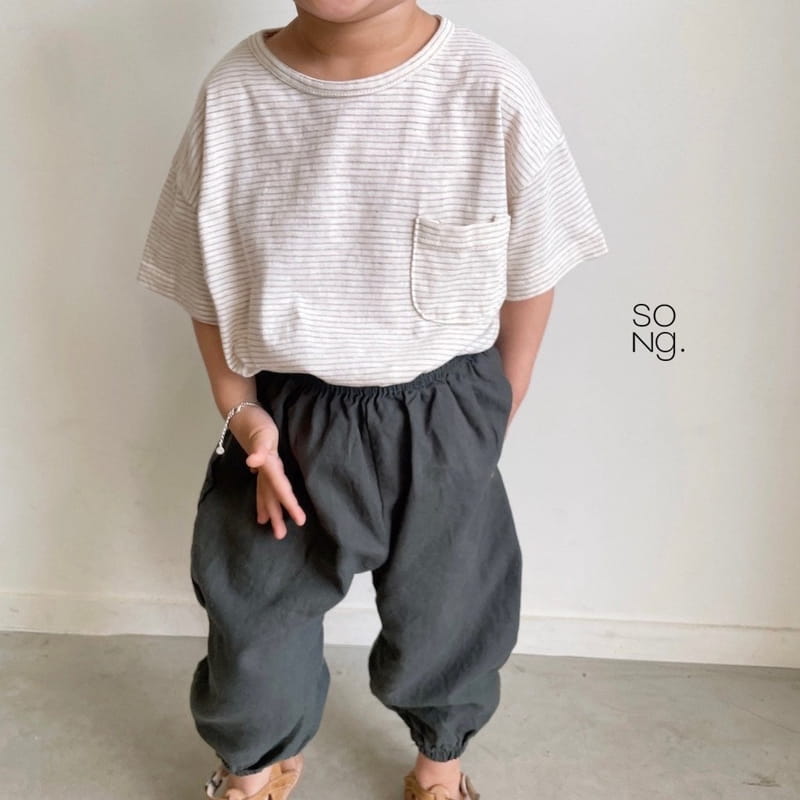 Song - Korean Children Fashion - #minifashionista - Pocket Piping Tee - 6