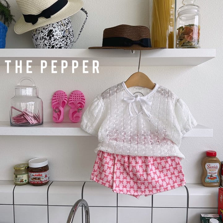 The Pepper - Korean Children Fashion - #stylishchildhood - Ribbon Puff Knit Tee with Mom - 4