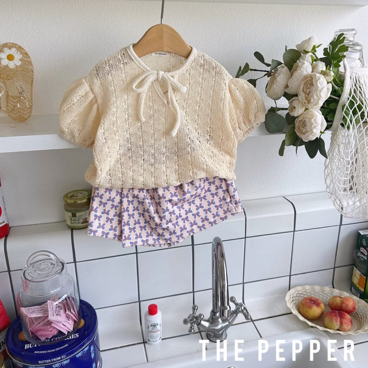 The Pepper - Korean Children Fashion - #childrensboutique - Ribbon Puff Knit Tee with Mom - 5