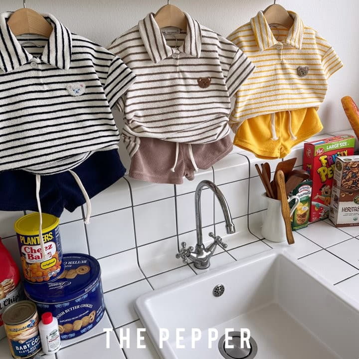 The Pepper - Korean Children Fashion - #childrensboutique - Bear Top Bottom Set