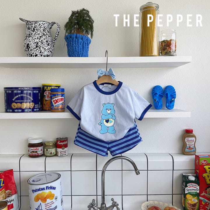 The Pepper - Korean Children Fashion - #designkidswear - Color Bear Color Top Bottom Set - 11